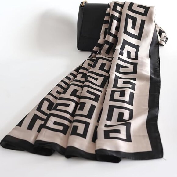 Woman's Silk Feeling Long Scarf - Picture 1 of 7